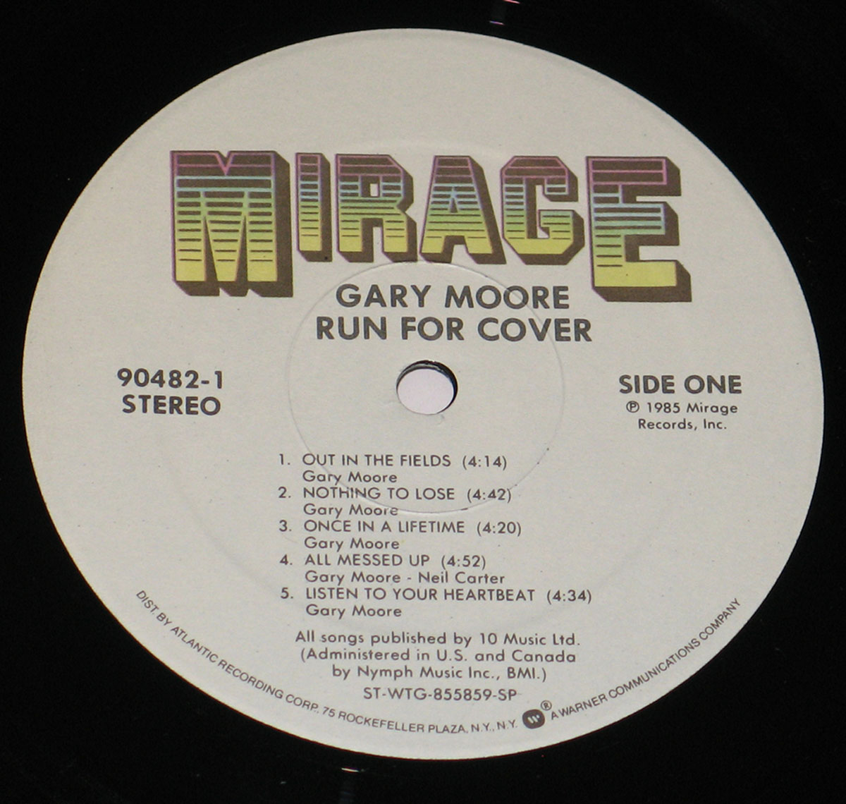 High Resolution Photo #3 GARY MOORE Run For Cover Vinyl Record